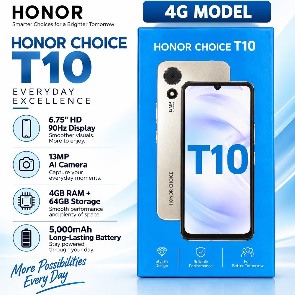 Honor Choice T10 4G 64GB Smartphone - Silver