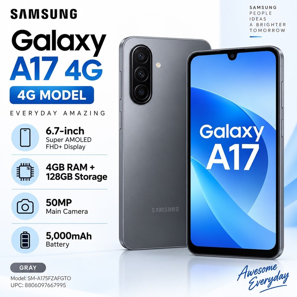 Samsung Galaxy A17 4G 128GB Dual SIM Brand New - Gray